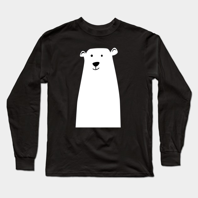 Cute Polar Bear Long Sleeve T-Shirt by sj_arts